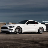 19" Velgen VF5 Gloss Silver 19x10 19x11 Concave Wheels Rims Fits Ford Mustang