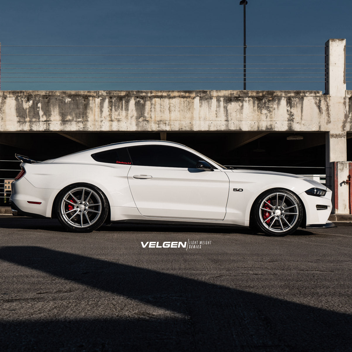 19" Velgen VF5 Gloss Silver 19x10 19x11 Concave Wheels Rims Fits Ford Mustang
