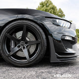 20" Velgen Classic5 Satin Black Concave Wheels Rims Fits Ford Mustang GT