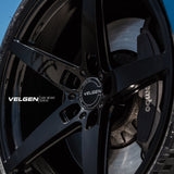 20" Velgen Classic5 Black Concave Wheels Rims Fits Ford Mustang Shelby GT350