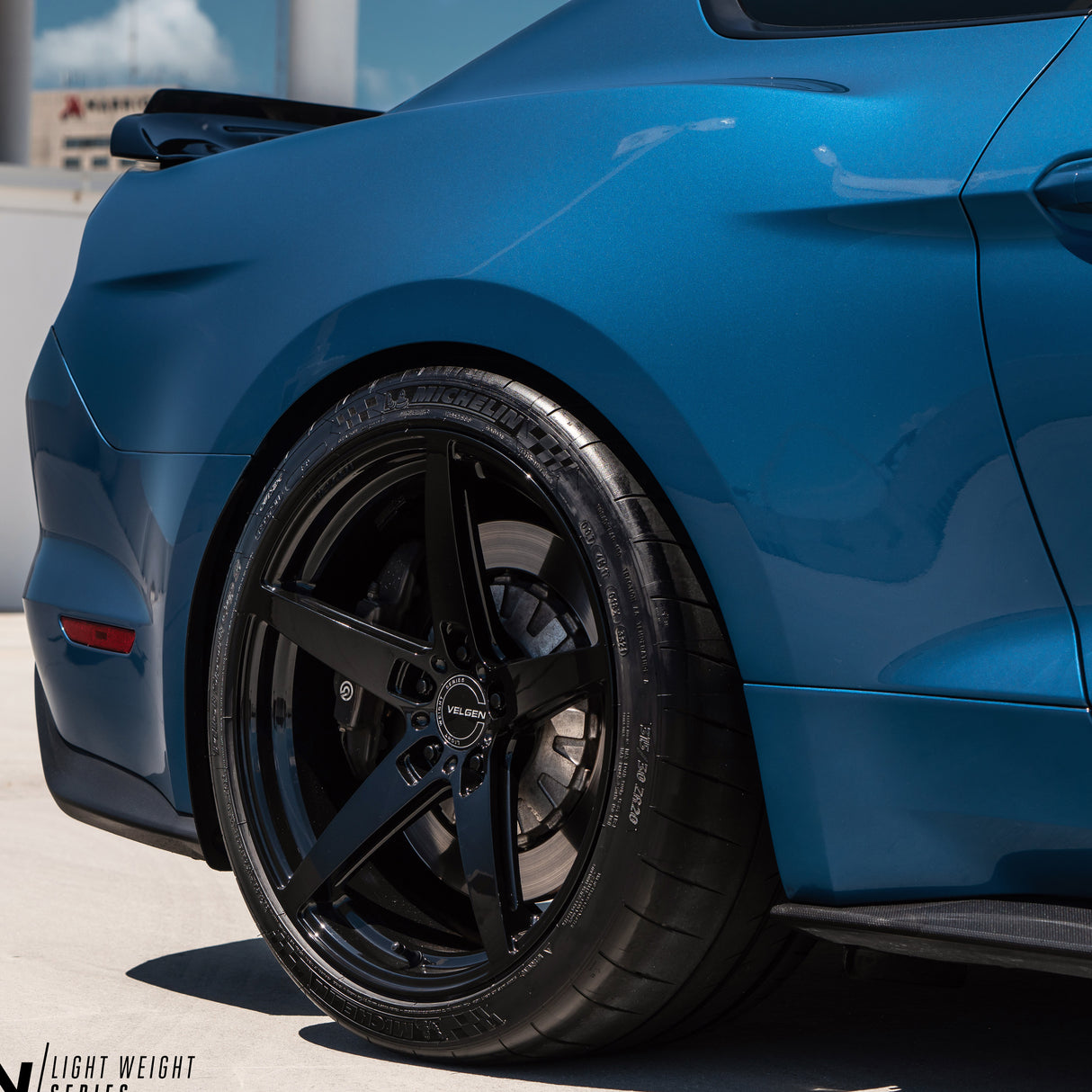 20" Velgen Classic5 Black Concave Wheels Rims Fits Ford Mustang Shelby GT350