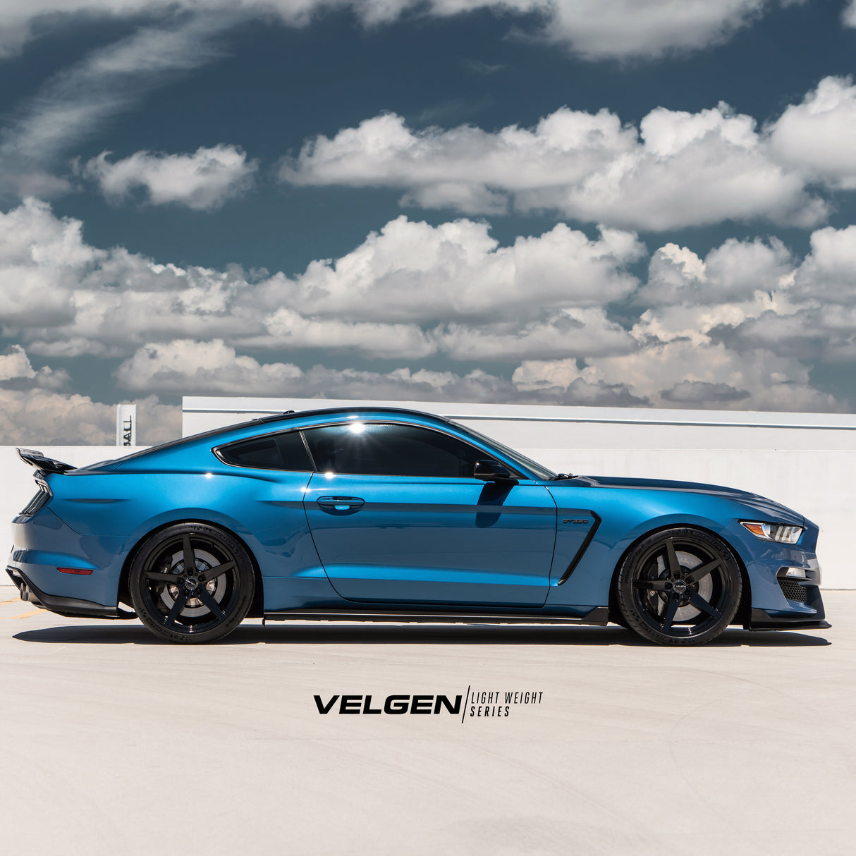 20" Velgen Classic5 Black Concave Wheels Rims Fits Ford Mustang Shelby GT350