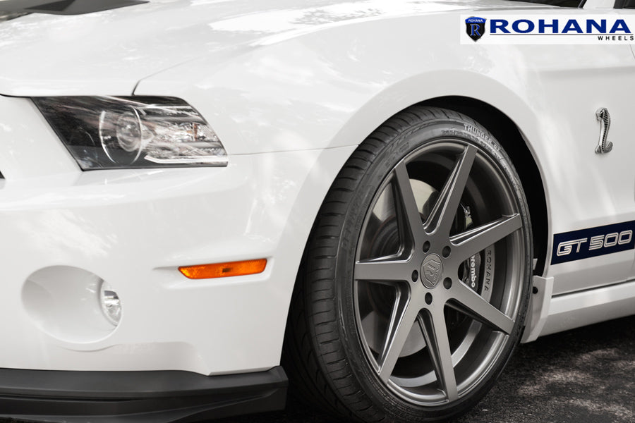 19" ROHANA RC7 GRAPHITE CONCAVE WHEELS RIMS FITS FORD MUSTANG GT