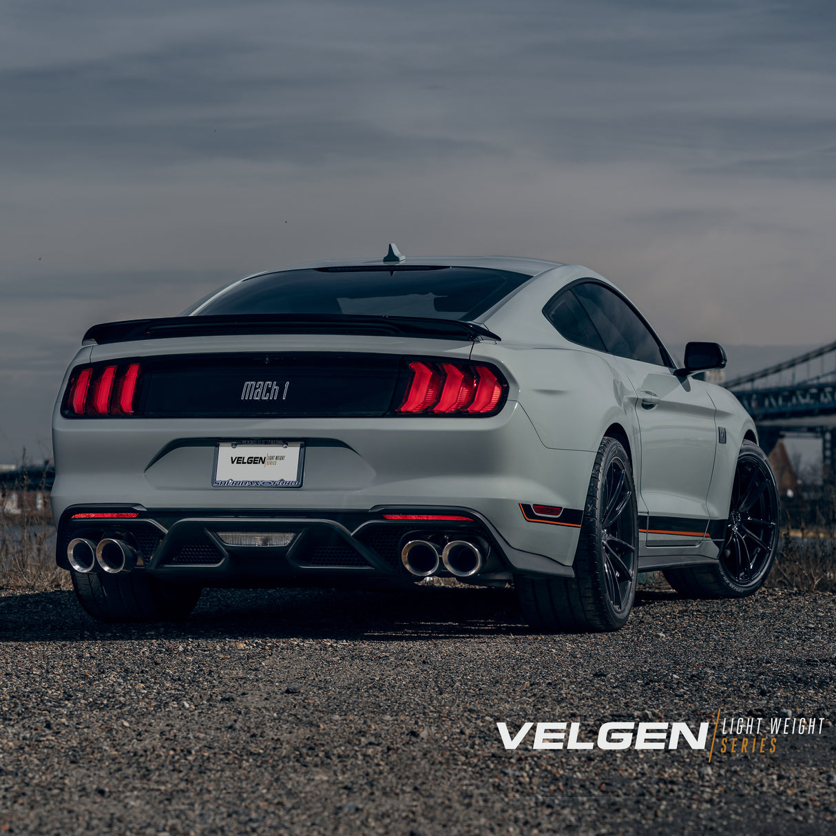 19" Velgen VF5 Gloss Black Concave Wheels Rims Fits Ford Mustang S197
