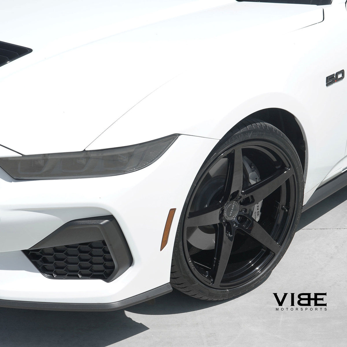 20" Velgen Classic5 Gloss Black Concave Wheels Rims Fits Ford Mustang S197