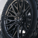 22" AL13 FR86 Black 22x9.5 Concave Wheels Rims Fits Ford F150 2021 and Up