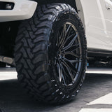 22" AL13 FR86 Black 22x9.5 Concave Wheels Rims Fits Ford F150 2021 and Up