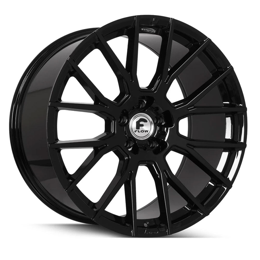 20" Forgiato Flow 001 Black Forged Concave Wheels Rims Fit Jaguar XJRS XJS