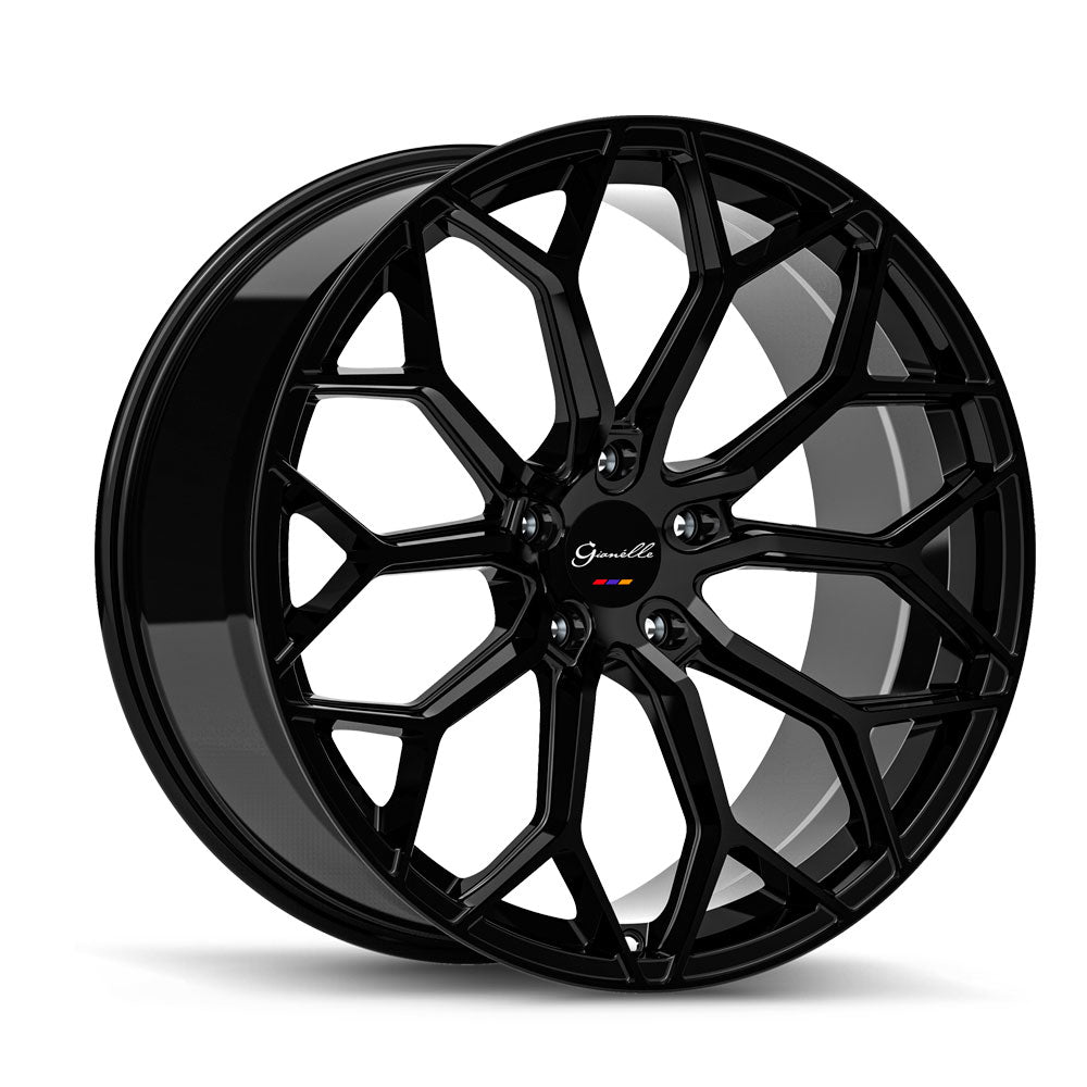 22" Gianelle Monte Carlo Black 22x9 22x10.5 Wheels Rims Fits Maserati Ghibli