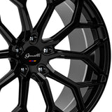 22" Gianelle Monte Carlo Black 22x9 22x10.5 Wheels Rims Fits Maserati Ghibli