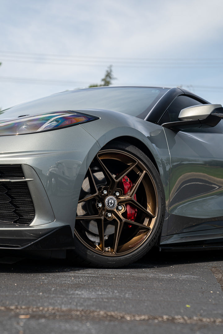 HRE FF11 FlowForm wheels in Sarsaparilla on Chevrolet Corvette C8