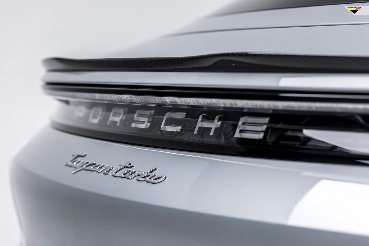 Vorsteiner Aero Decklid Spoiler Carbon Fiber PP 2x2 Glossy Fits Porsche Taycan