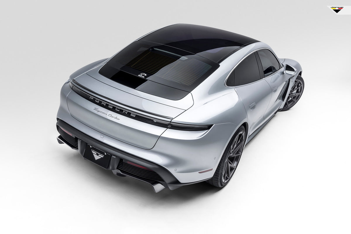Vorsteiner Aero Decklid Spoiler Carbon Fiber PP 2x2 Glossy Fits Porsche Taycan