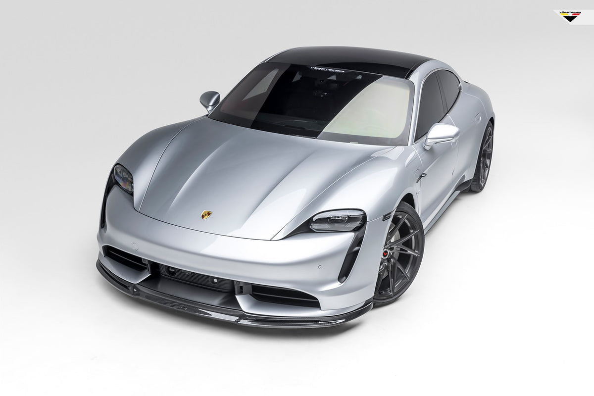 Vorsteiner Aero Front Spoiler Carbon Fiber PP 2x2 Glossy Fits Porsche Taycan
