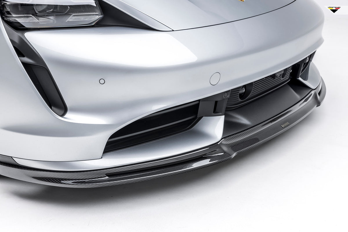 Vorsteiner Aero Front Spoiler Carbon Fiber PP 2x2 Glossy Fits Porsche Taycan