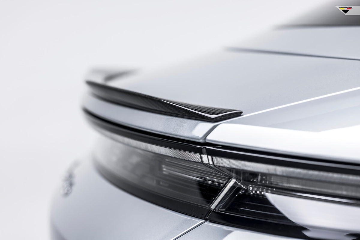 Vorsteiner Aero Decklid Spoiler Carbon Fiber PP 2x2 Glossy Fits Porsche Taycan