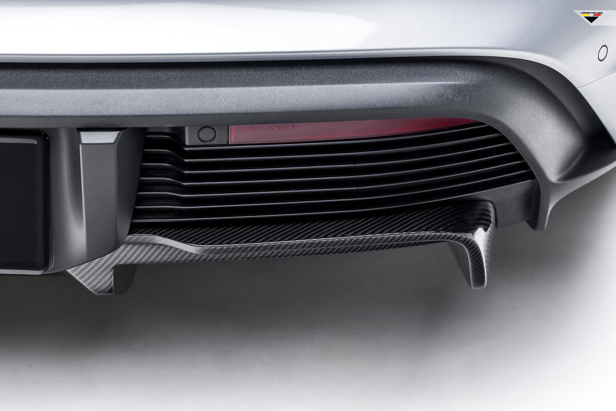 Vorsteiner Aero Rear Diffuser Carbon Fiber PP 2x2 Glossy Fits Porsche Taycan