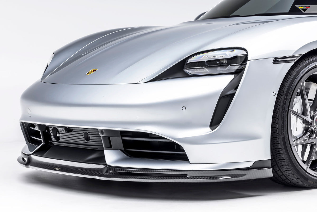 Vorsteiner Aero Front Spoiler Carbon Fiber PP 2x2 Glossy Fits Porsche Taycan