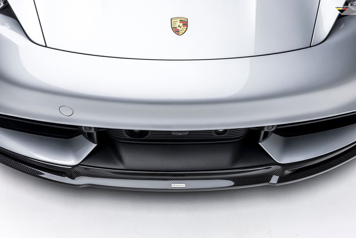 Vorsteiner Aero Front Spoiler Carbon Fiber PP 2x2 Glossy Fits Porsche Taycan