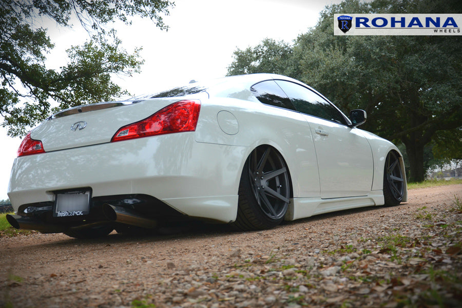 19" ROHANA RC7 GRAPHITE CONCAVE WHEELS RIMS FITS INFINITI G37 G37S COUPE