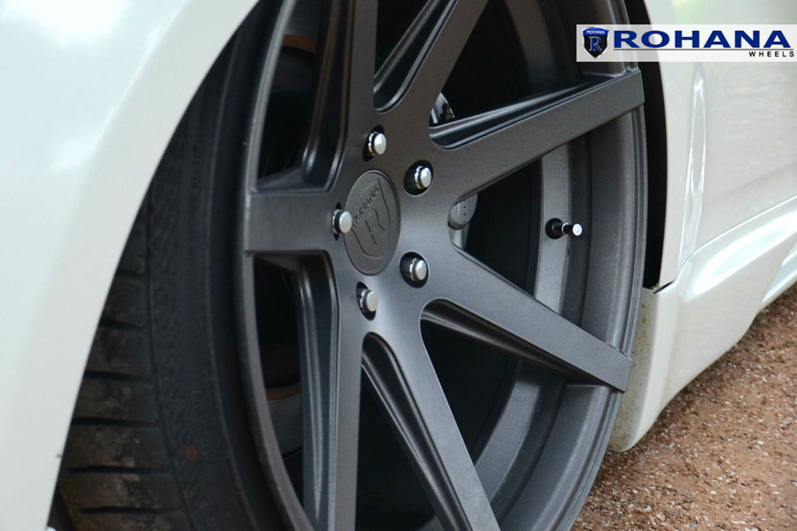19" ROHANA RC7 GRAPHITE CONCAVE WHEELS RIMS FITS INFINITI M37 M56