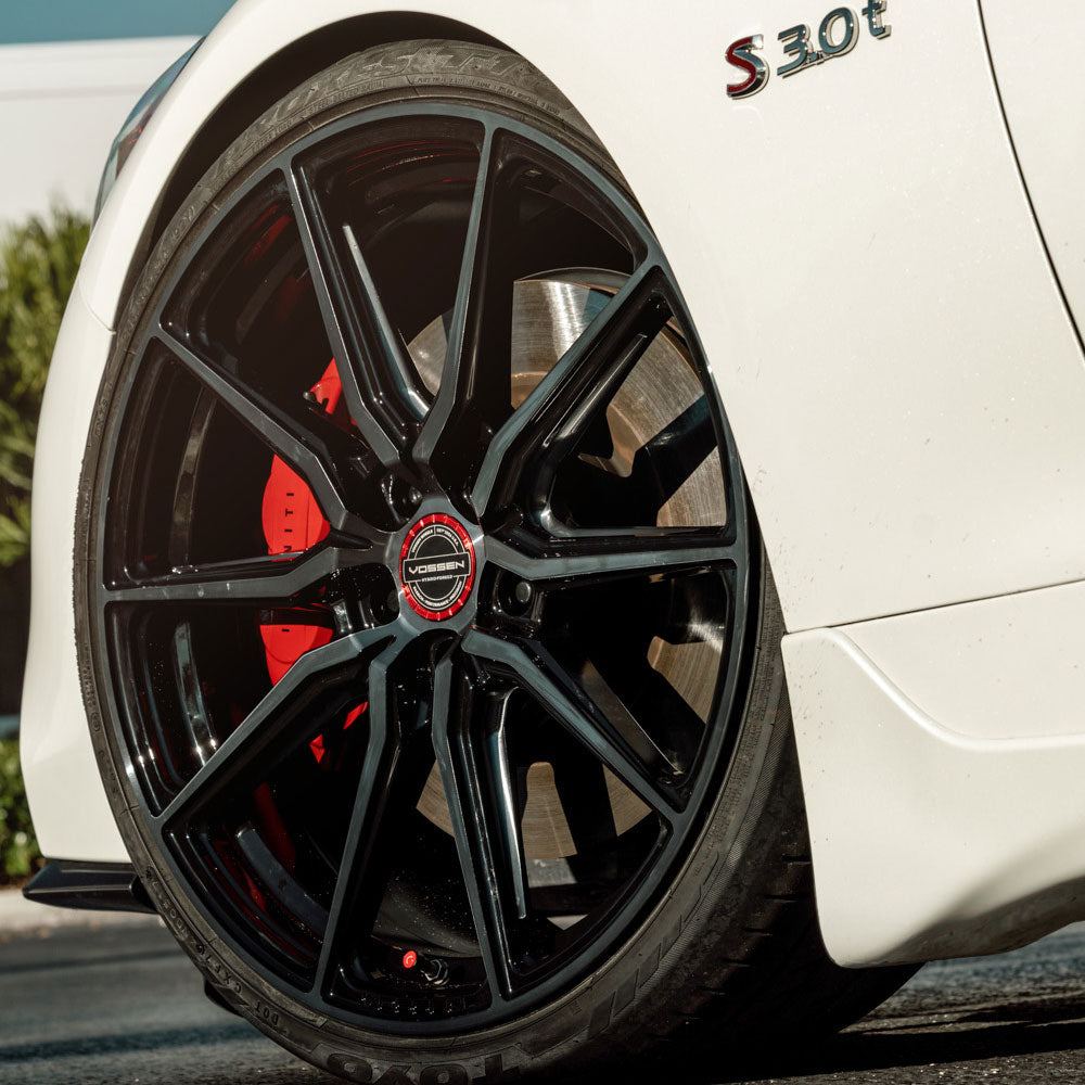 20" Vossen HF3 Black 20X10 20X11 1261 Concave Wheels Rims Fits Nissan GT-R