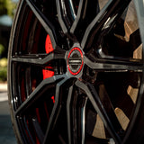 20" Vossen HF3 Black 20X10 20X11 1261 Concave Wheels Rims Fits Nissan GT-R