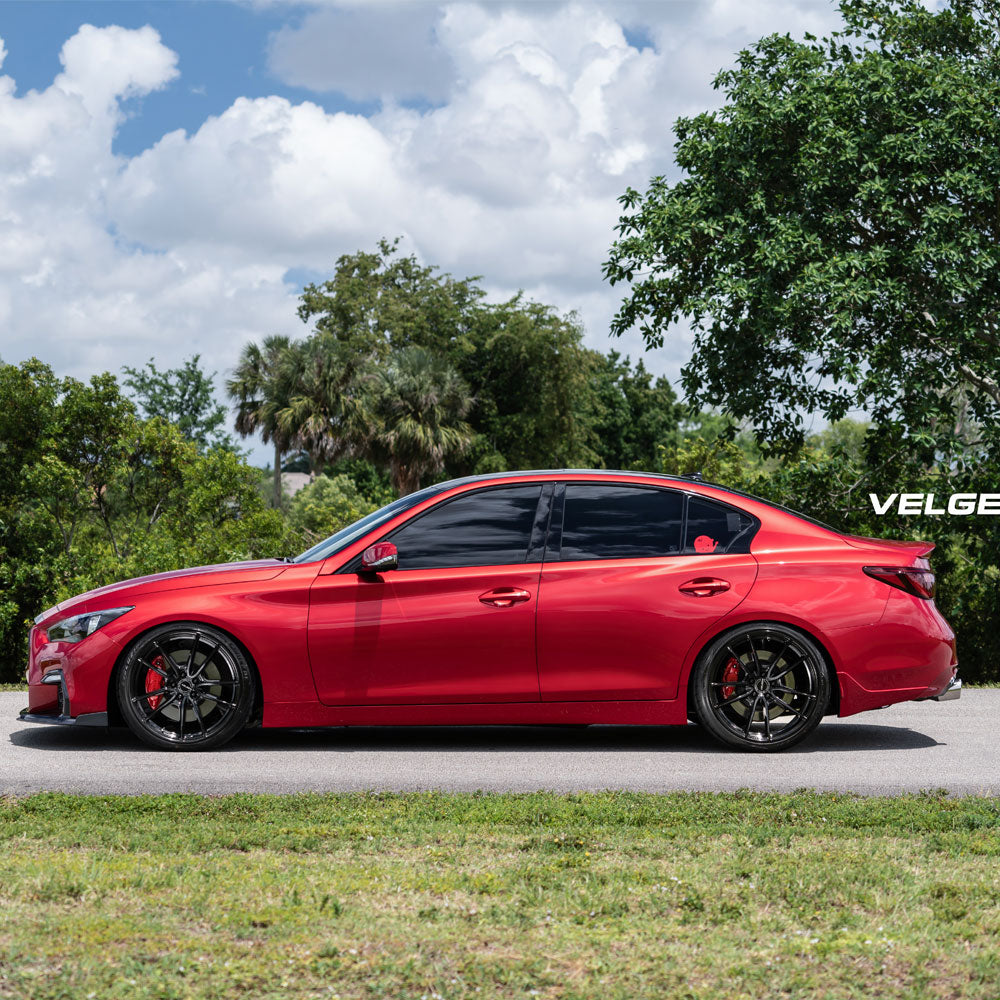 19" Velgen VF5 Gloss Black Concave Wheels Rims Fits Infiniti Q60