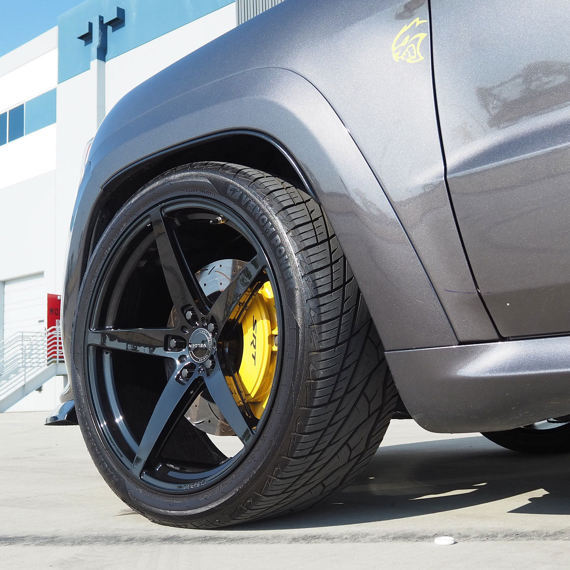 22" Velgen Classic5 V2 Gloss Black 22x10.5 Wheels Rims Fits Jeep Grand Cherokee
