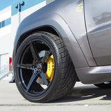 22" Velgen Classic5 V2 Gloss Black 22x10.5 Wheels Rims Fits Jeep Grand Cherokee