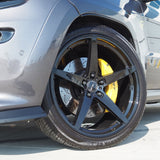 22" Velgen Classic5 V2 Gloss Black 22x10.5 Wheels Rims Fits Jeep Grand Cherokee