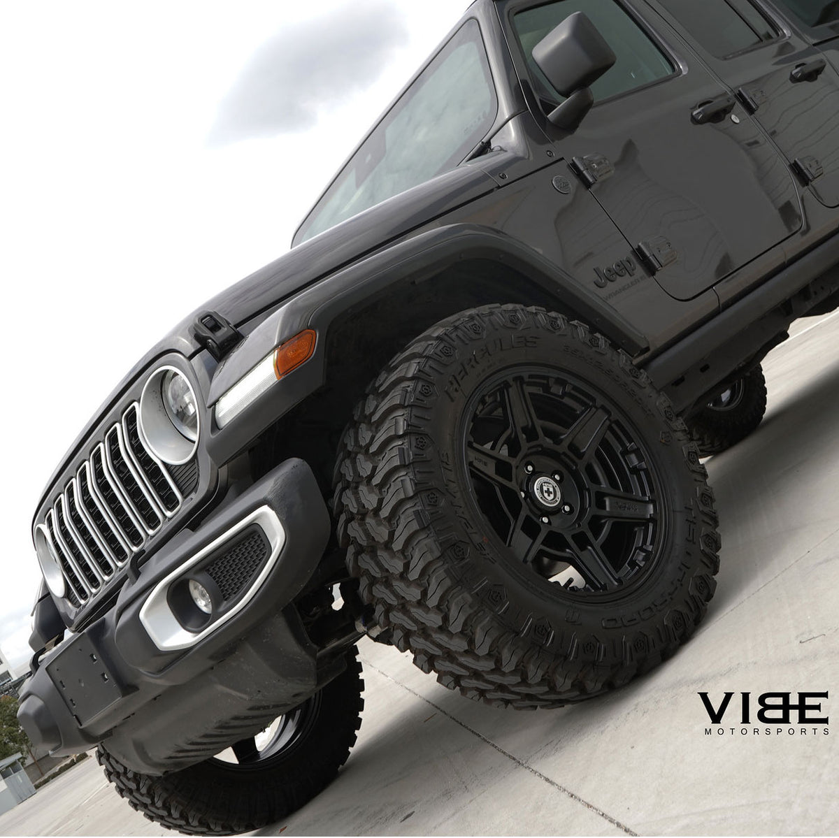 17" HRE FT1 Black 17x9 Concave Wheels Rims Fits 2018-2022 Jeep Wrangler JL
