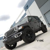 17" HRE FT1 Black 17x9 Concave Wheels Rims Fits 2018-2022 Jeep Wrangler JL