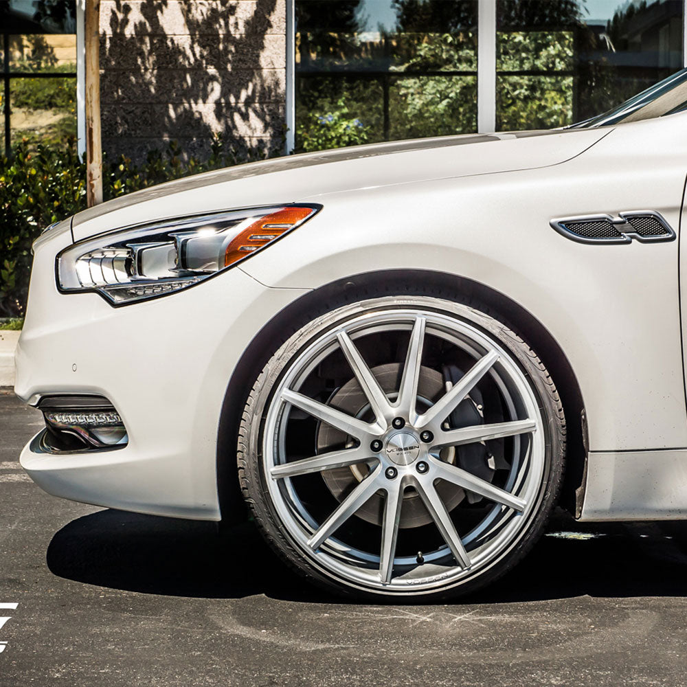 19" Vossen VFS-1 Silver 19x9.5 19x10 Forged Wheels Rims Fits Infiniti G35 Coupe