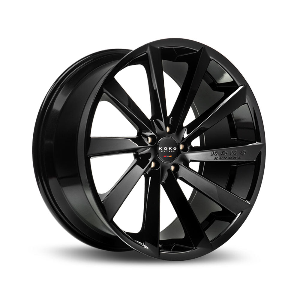 24" Koko Kuture Kapan Black 24x10 Concave Wheels Rims Fits GMC Yukon XL 1500
