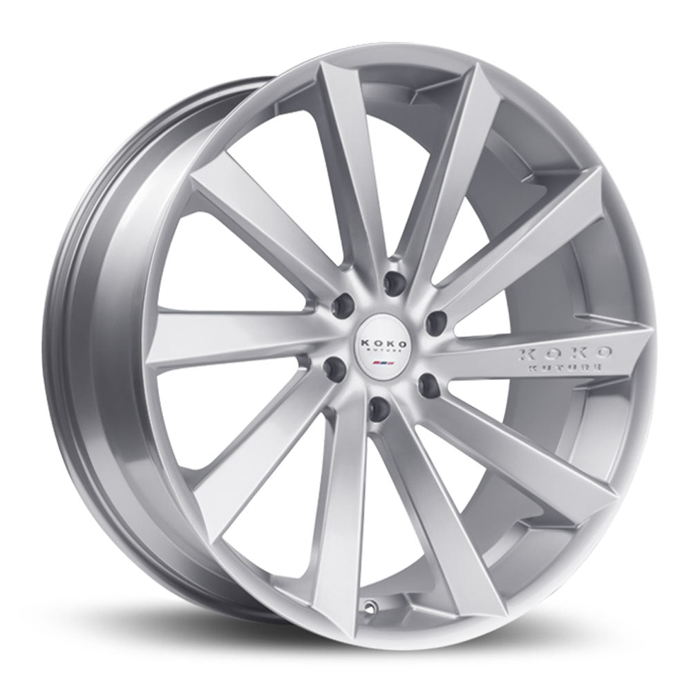 24" Koko Kuture Kapan Silver 24x10 Concave Wheels Rims Fits Cadillac Escalade