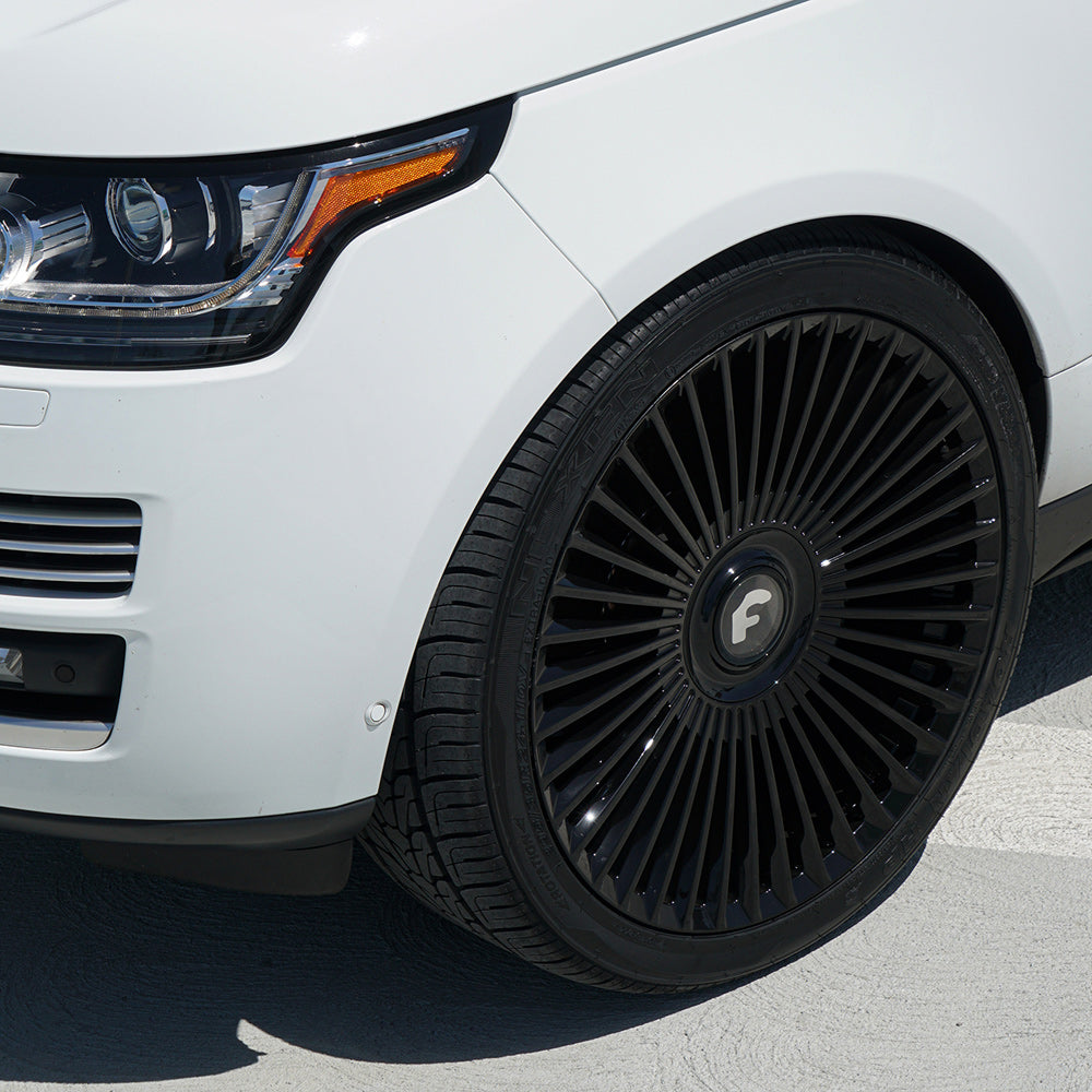 24" Forgiato Trimestre-M Black Concave Wheels Rims Fits Land Rover Range Rover