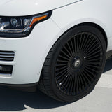 24" Forgiato Trimestre-M Black Concave Wheels Rims Fits Land Rover Range Rover