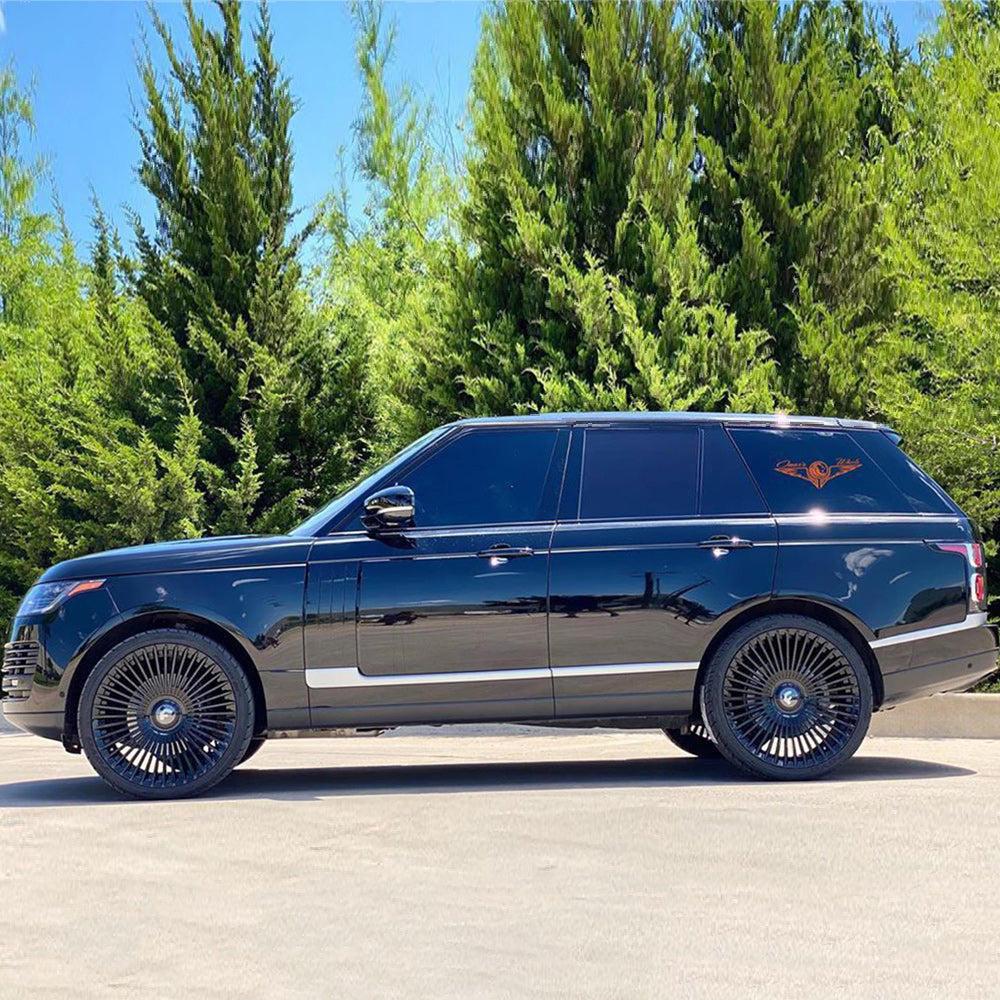 24" Forgiato Trimestre-M Black Concave Wheels Rims Fits Land Rover Range Rover