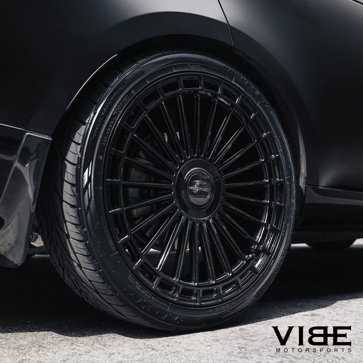 22" MV Forged MVF40 Black 22X10.5 Concave Wheels Rims Fits Audi C8 RS7 Sportback