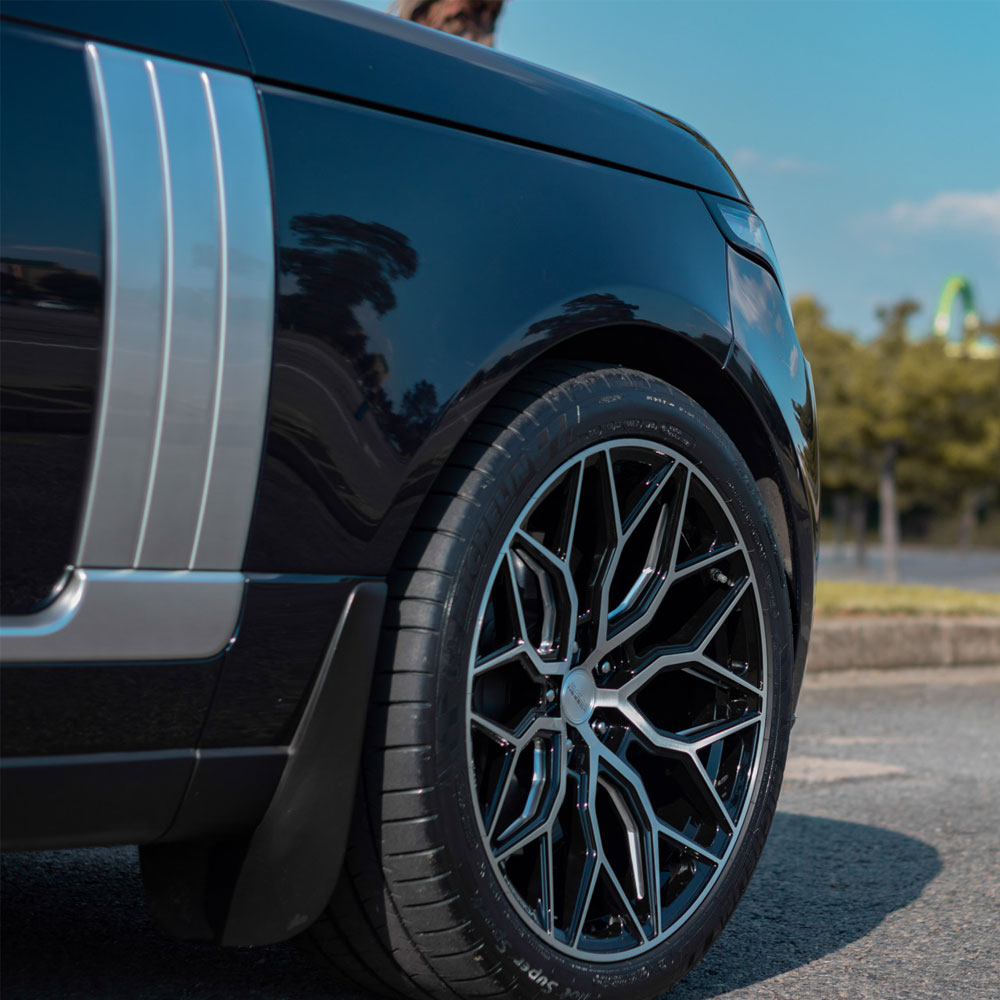 22" Vossen HF2 Black 22X9 22X10.5 1408 Concave Wheels Rims Fits Porsche Macan
