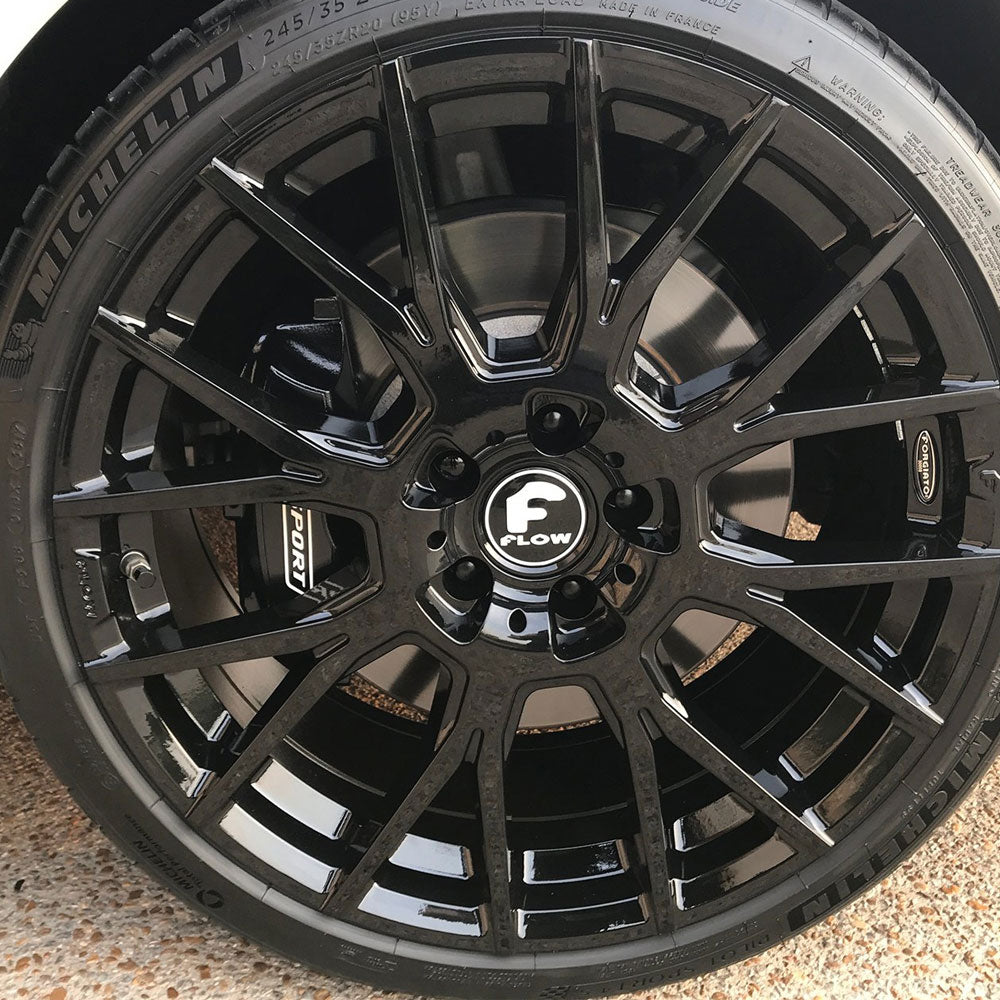 20" Forgiato Flow 001 Black Forged Concave Wheels Rims Fit Jaguar XJRS XJS