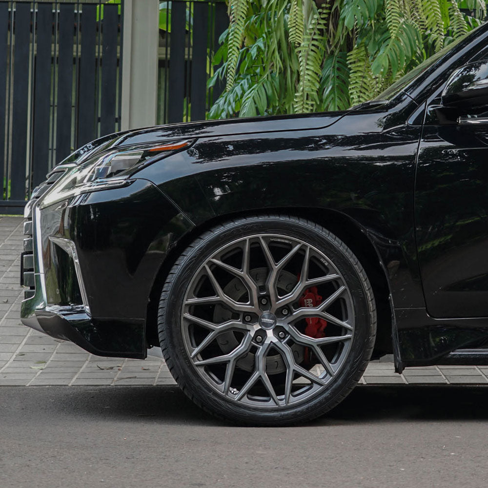 22" Vossen HF2 Grey 22X9 22X9 1265 Concave Wheels Rims Fits Infiniti FX35 FX45