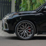22" Vossen HF2 Grey 22X9 22X9 1265 Concave Wheels Rims Fits Infiniti FX35 FX45