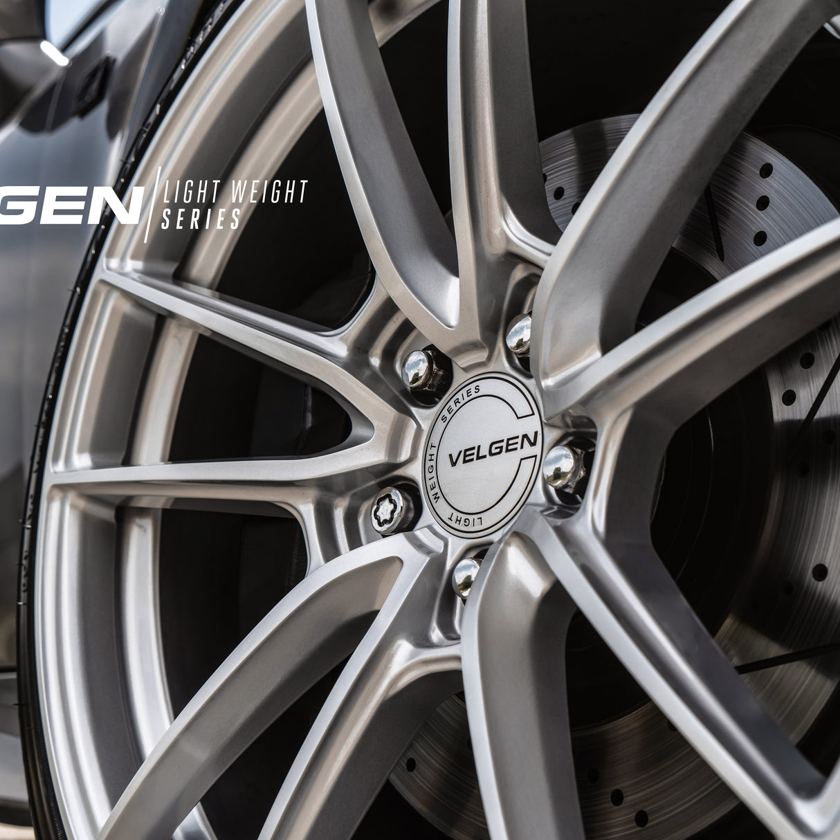 19" Velgen VF5 Gloss Silver 19x10 19x11 Concave Wheels Rims Fits Ford Mustang