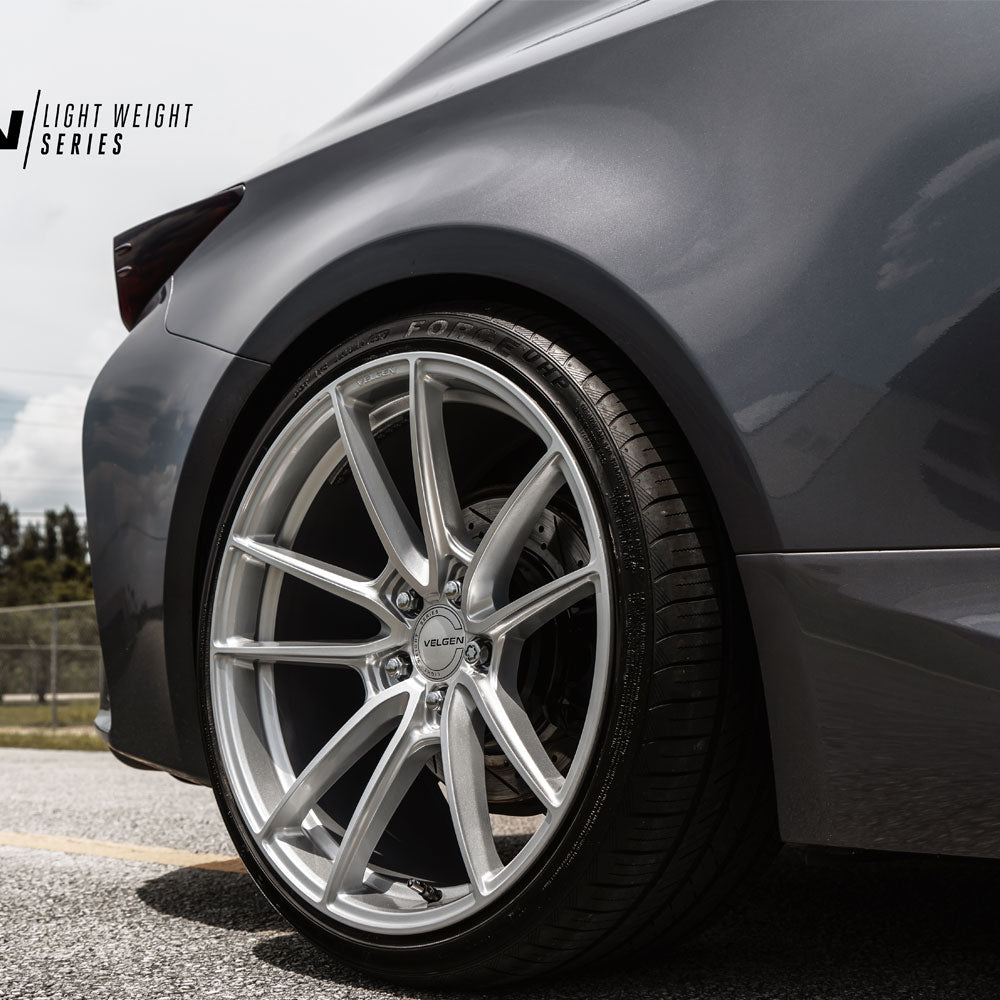 19" Velgen VF5 Gloss Silver 19x10 19x11 Concave Wheels Rims Fits Ford Mustang GT