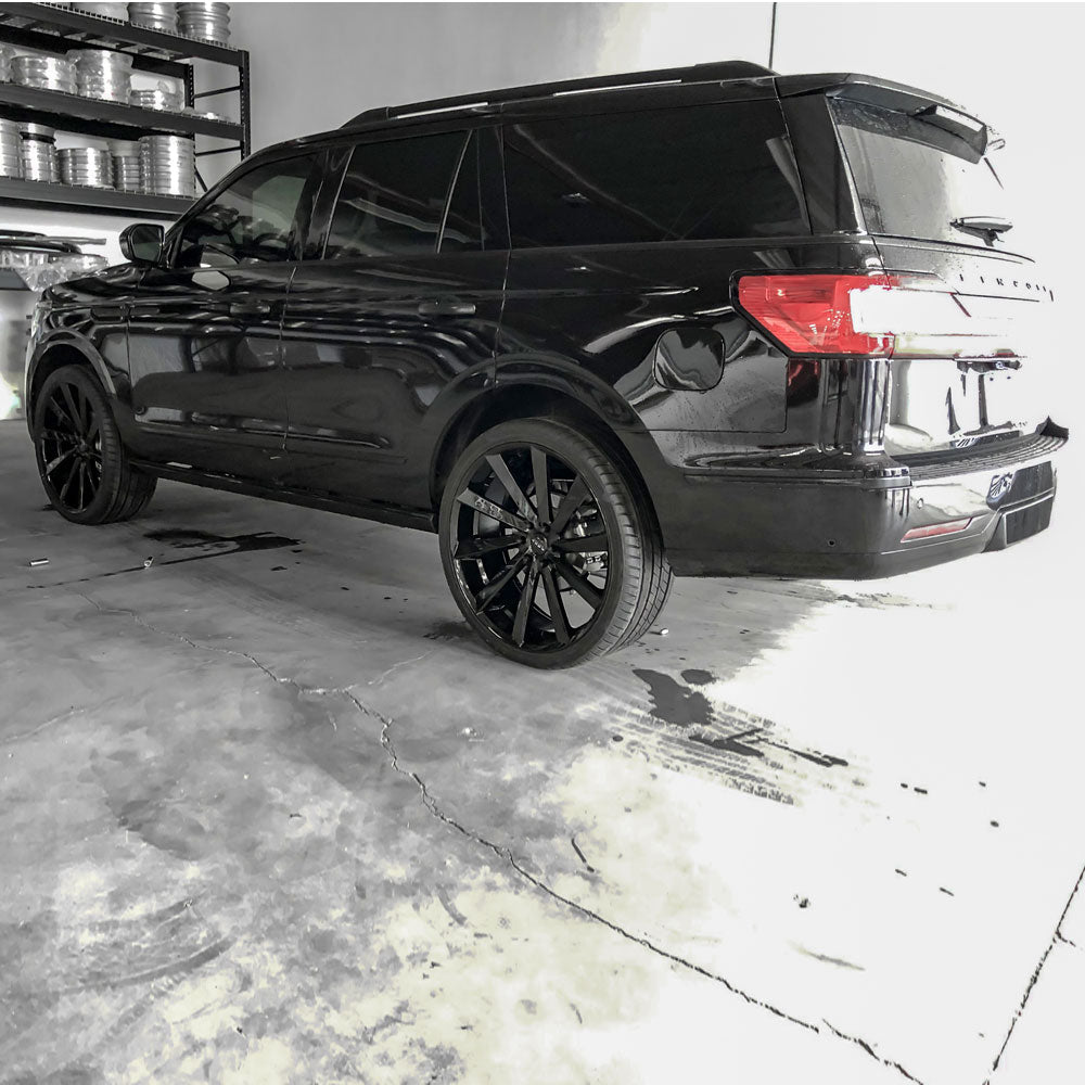 24" Koko Kuture Kapan Black 24x10 Concave Wheels Rims Fits GMC Yukon XL 1500