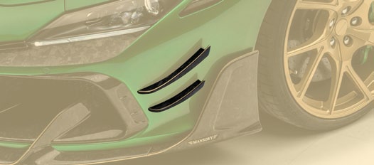 MANSORY Carbon Fiber Front Race Flaps for Ferrari F8 Tributo / F8 Spider - view 2