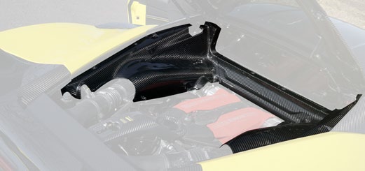 MANSORY Carbon Fiber Engine Compartment Cover Set for Ferrari F8 Tributo (2020-2023)