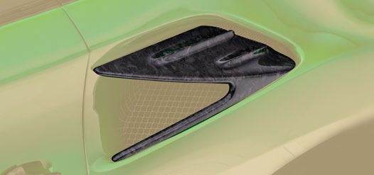 MANSORY Carbon Fiber Rear Fender Air Intake Splitters for Ferrari F8 Tributo / Spider (2020-2023) - image 2